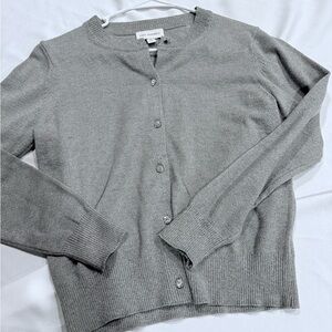 Women's Gray Cardigan Sweater